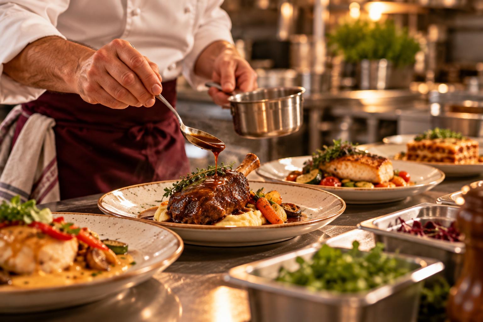 Cocina profesional utilizando soluciones GastroChefs