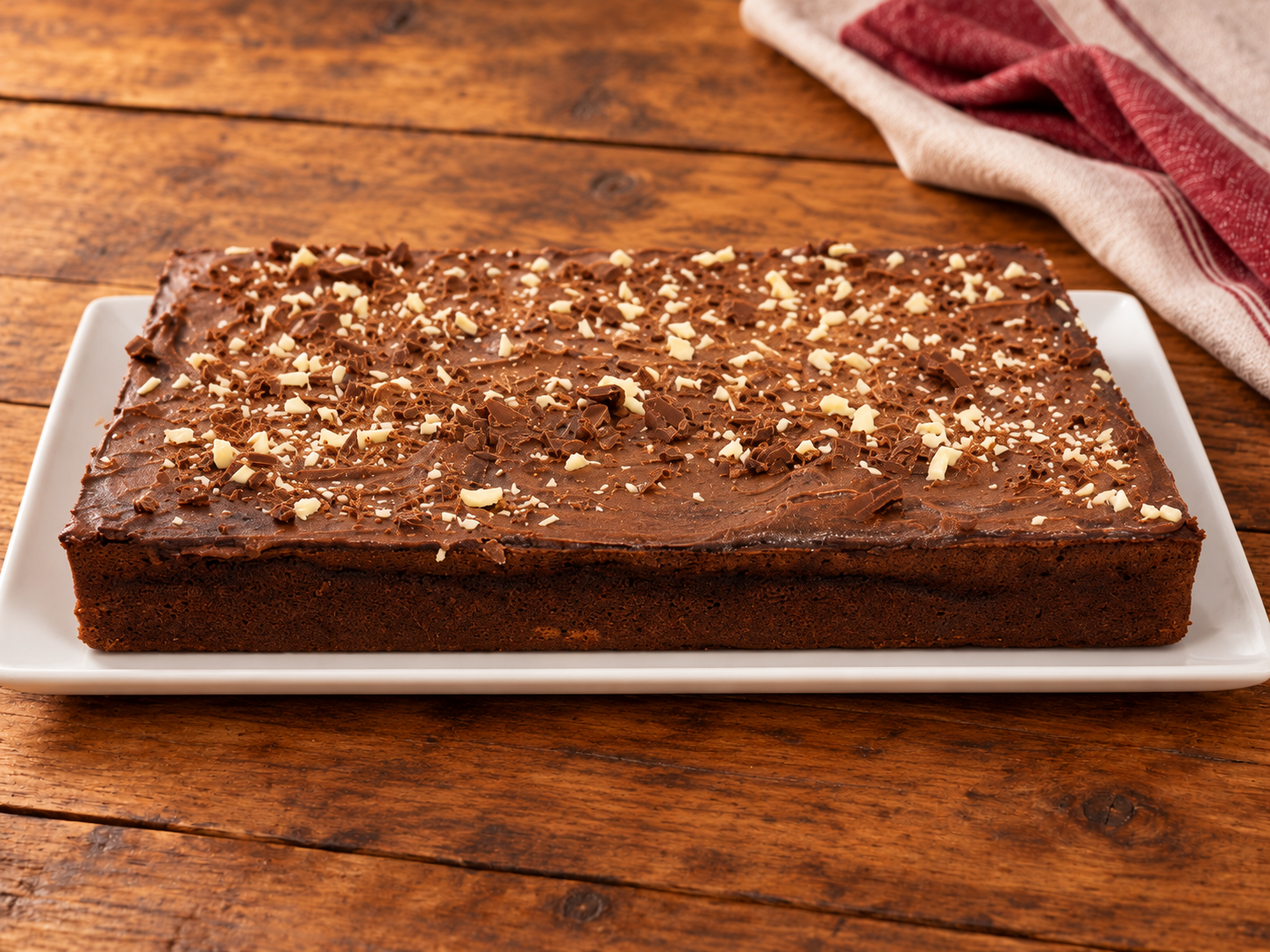 Tarta rectangular de chocolate GastroChefs con virutas