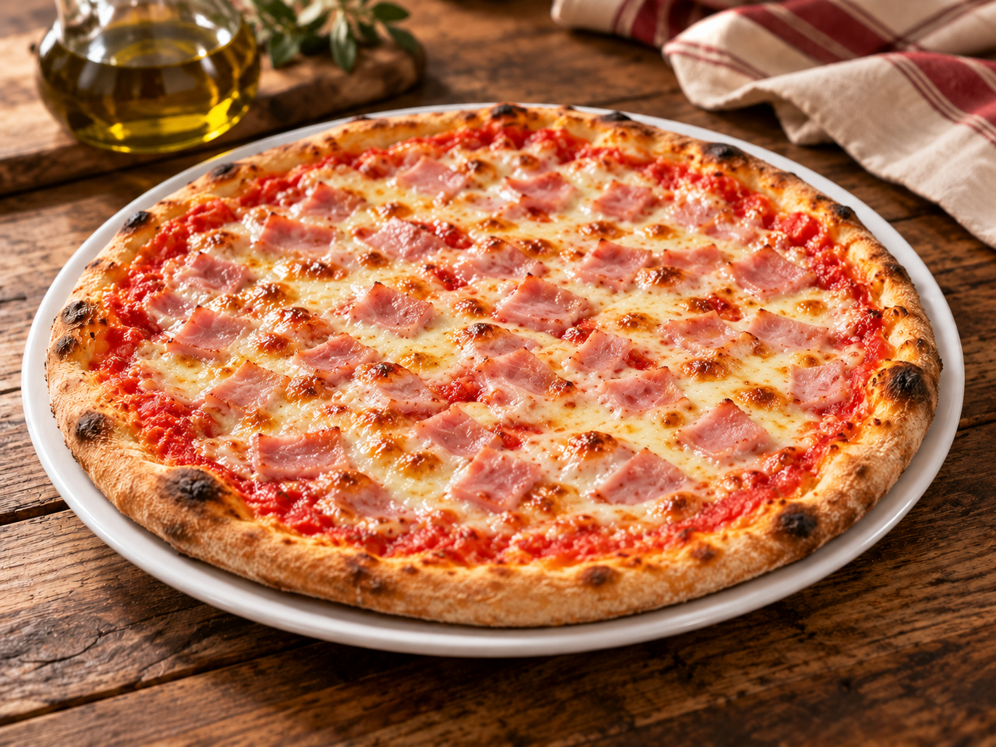 Pizza Prosciutto con jamón cocido · GastroChefs