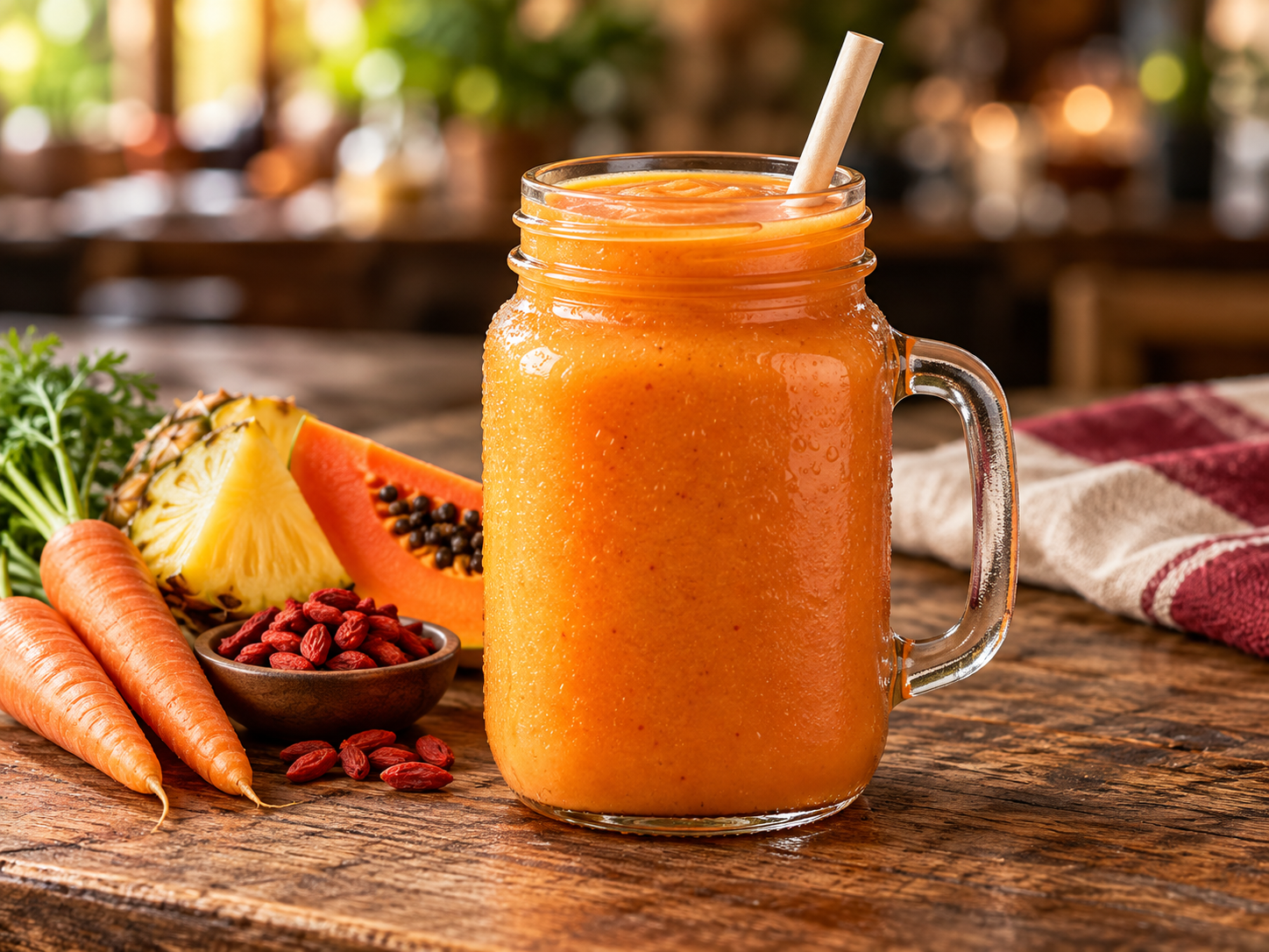 Smoothie Green Reviver de col rizada, mango y plátano